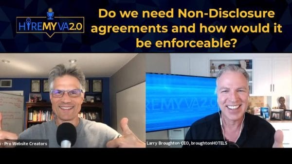 HireMyVA Podcast 23 Do we need Non Disclosure agreements and how would it be enforceable 1